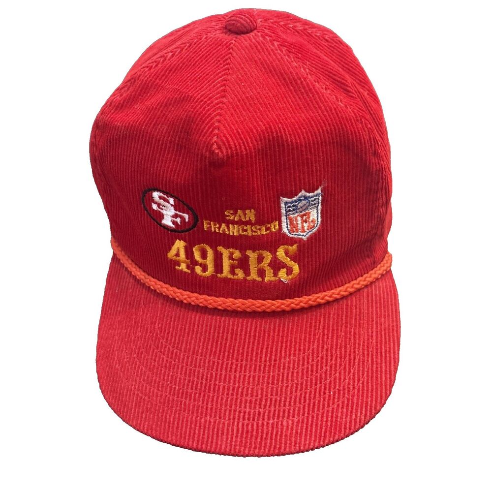 Vintage 90s Sports AmaPro San Francisco 49ers NFL Corduroy Snapback Hat